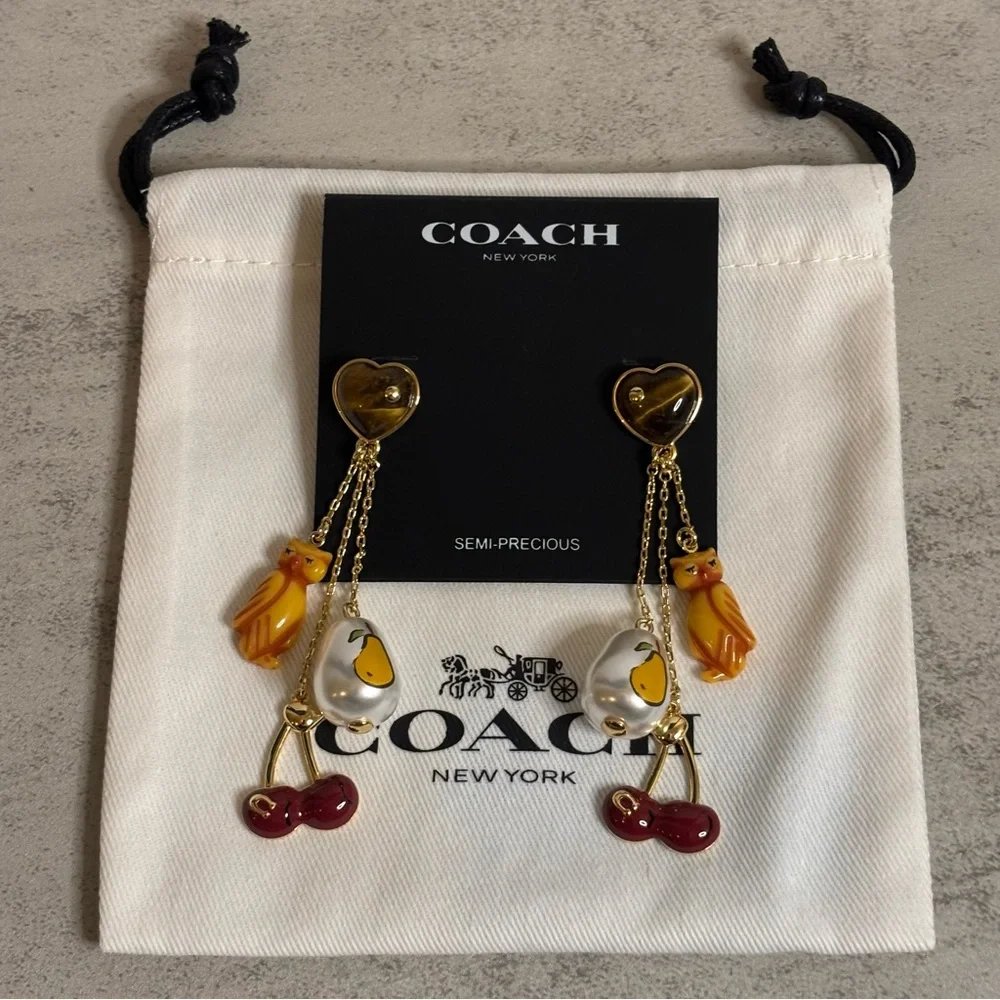 Coach Mixed Charm Statement Earrings - Picture 3 of 9